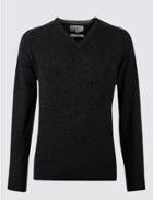 Marks & Spencer Pure Lambswool Jumper Dark Charcoal