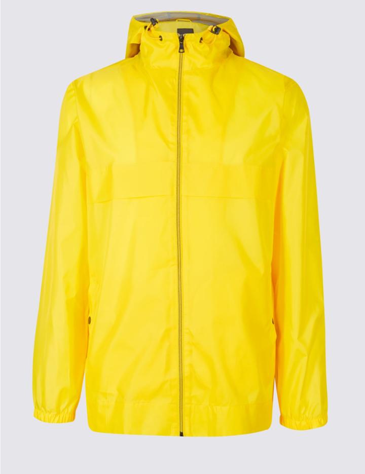 Marks & Spencer Packaway Raincoat Jacket With Stormwear&trade; Yellow
