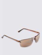 Marks & Spencer Double Bridge Rimless Sunglasses Bronze