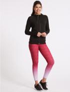Marks & Spencer All Over Print Leggings Dark Pink