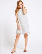 Marks & Spencer Petite Pure Cotton Tunic Mini Dress Ivory