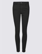 Marks & Spencer Petite Mid Rise Super Skinny Jeans Black