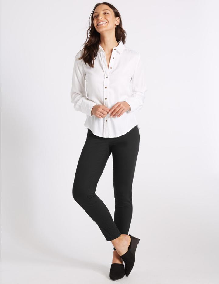 Marks & Spencer Sculpt & Lift Skinny Leg Trousers Black