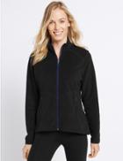 Marks & Spencer Funnel Neck Fleece Jacket Black