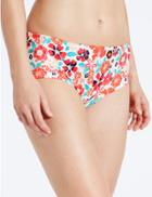 Marks & Spencer Floral Print Bikini Bottoms White Mix