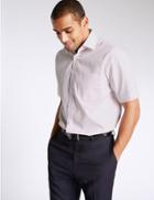Marks & Spencer 2 Pack Cotton Blend Easy To Iron Shirts Pink Mix