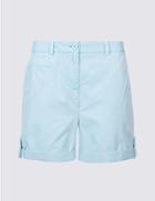 Marks & Spencer Pure Cotton Casual Shorts Soft Blue