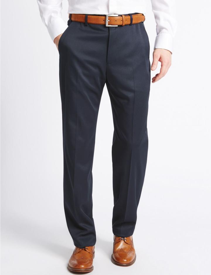 Marks & Spencer Regular Fit Trousers Navy