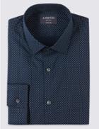 Marks & Spencer Pure Cotton Easy To Iron Shirt Navy Mix