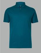 Marks & Spencer Supima&reg; Cotton Slim Fit Polo Shirt Teal