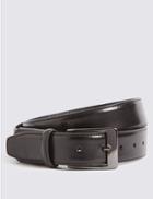 Marks & Spencer Coated Leather Active Waistband Belt Black