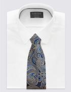 Marks & Spencer Pure Silk Paisley Print Tie Gold