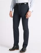 Marks & Spencer Indigo Textured Modern Slim Fit Trousers Indigo