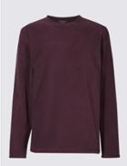 Marks & Spencer Crew Neck Fleece Top Claret