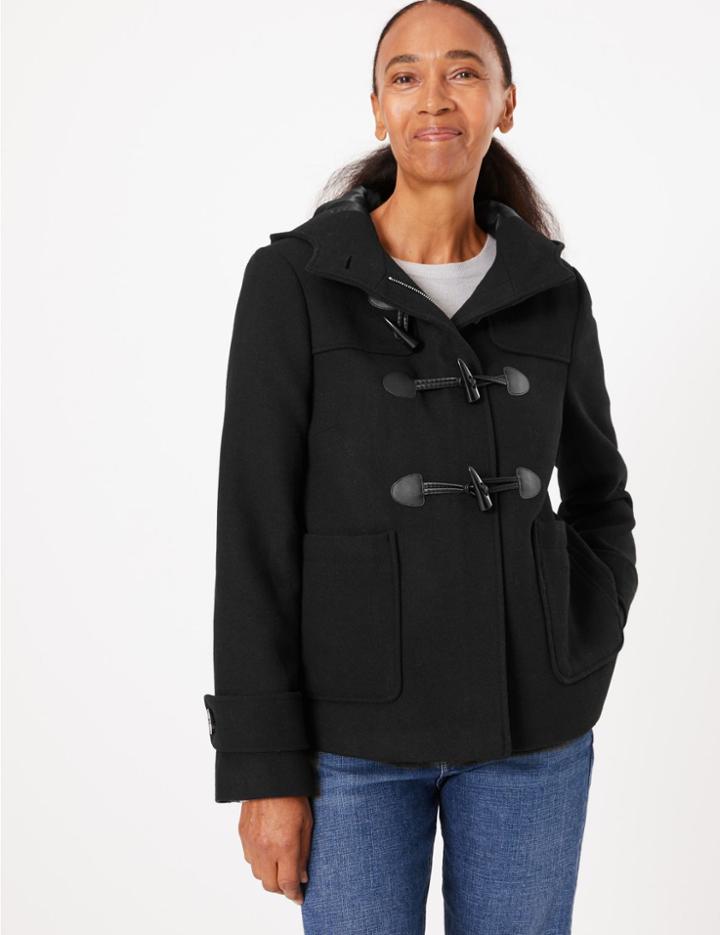 Marks & Spencer Short Duffle Coat Black