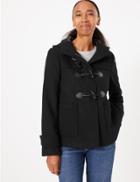 Marks & Spencer Short Duffle Coat Black