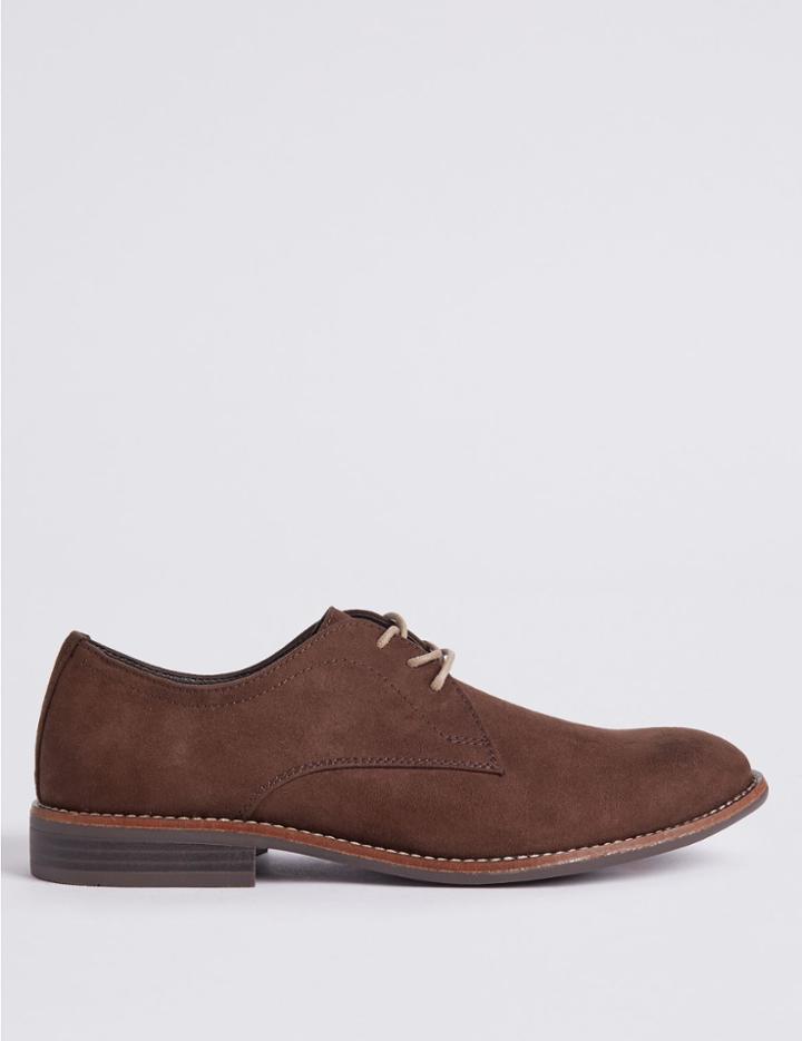 Marks & Spencer Lace-up Derby Shoes Dark Brown