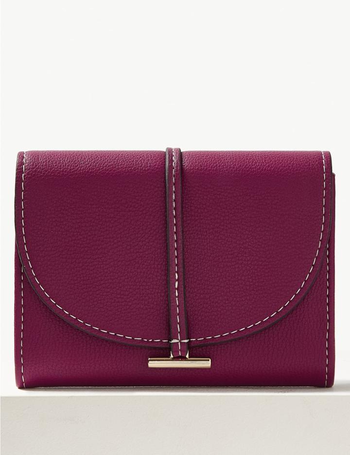 Marks & Spencer Faux Leather Purse Berry
