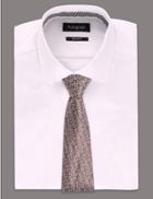 Marks & Spencer Pure Silk Narrow Fit Tie Camel Mix