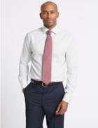 Marks & Spencer Pure Cotton Non-iron Twill Slim Fit Shirt White