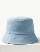Marks & Spencer Pure Cotton Modern Bucket Sun Hat Denim