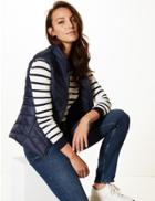 Marks & Spencer Lightweight Down & Feather Gilet With Stormwear&trade; Navy