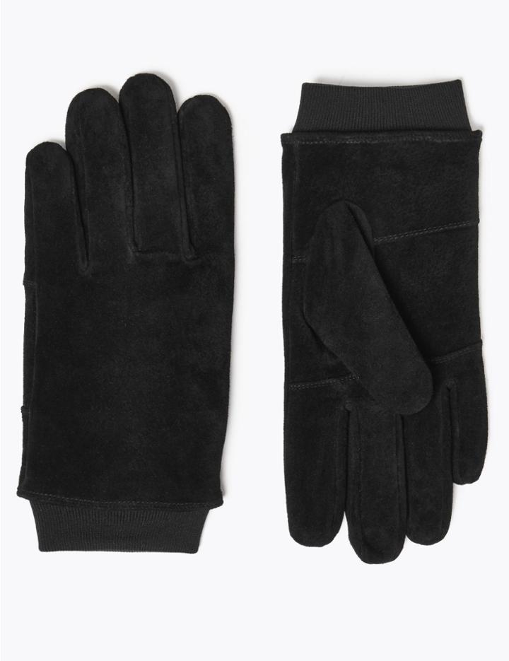 Marks & Spencer Suede Gloves Black
