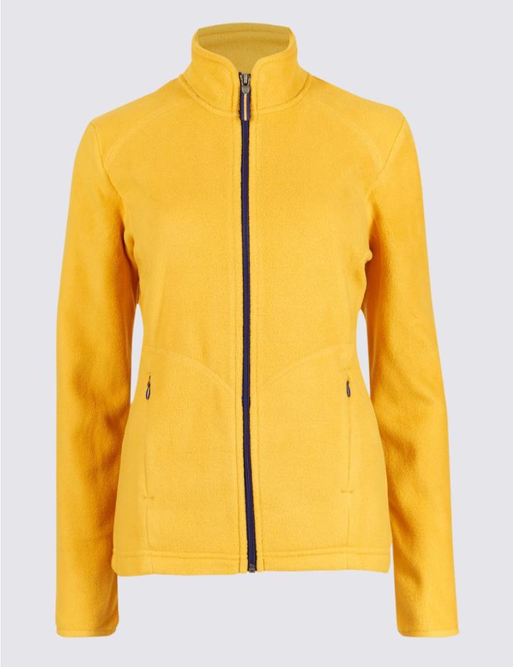Marks & Spencer Funnel Neck Fleece Jacket Antique Brass