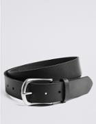 Marks & Spencer Leather Buckle Casual Belt Black