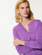 Marks & Spencer Round Neck Cardigan Heather