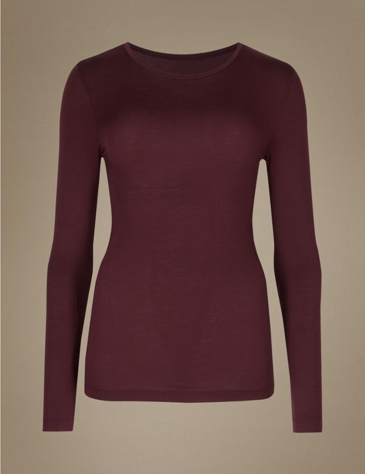 Marks & Spencer Heatgen&trade; Thermal Long Sleeve Top Blackcurrant