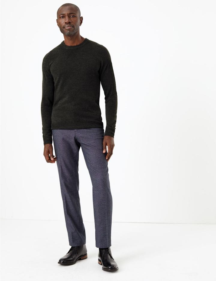 Marks & Spencer Cashmilon&trade; Crew Neck Jumper Charcoal