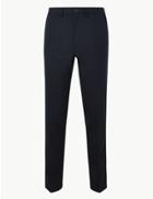 Marks & Spencer Slim Fit Trousers With Stretch Navy