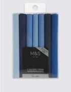 Marks & Spencer 7 Pack Supima&reg; Cotton Blue Handkerchiefs Blue Mix