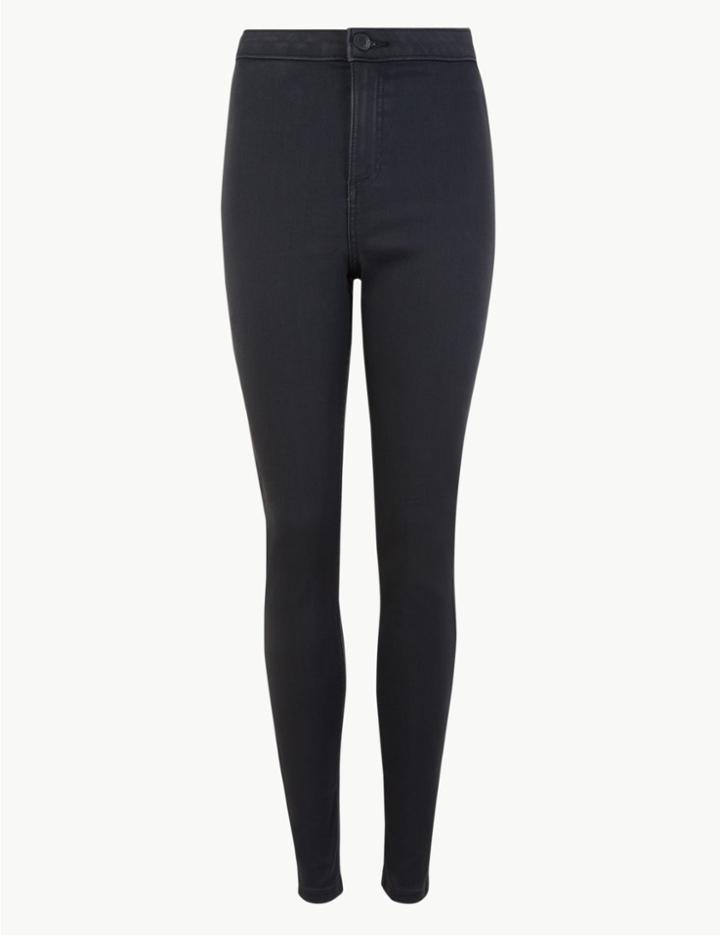 Marks & Spencer High Waist Super Skinny Jeans Dark Charcoal