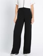 Marks & Spencer Striped Wide Leg Trousers Black Mix