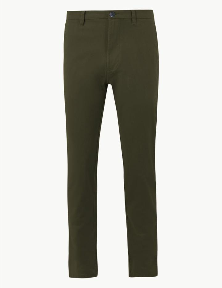 Marks & Spencer Slim Fit Chinos With Stretch Khaki