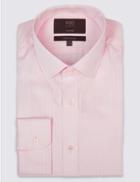 Marks & Spencer Pure Cotton Tailored Fit Shirt Pale Pink