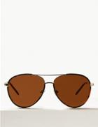 Marks & Spencer Aviator Sunglasses Brown Mix