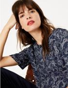 Marks & Spencer Constellation Print Shell Top Navy Mix