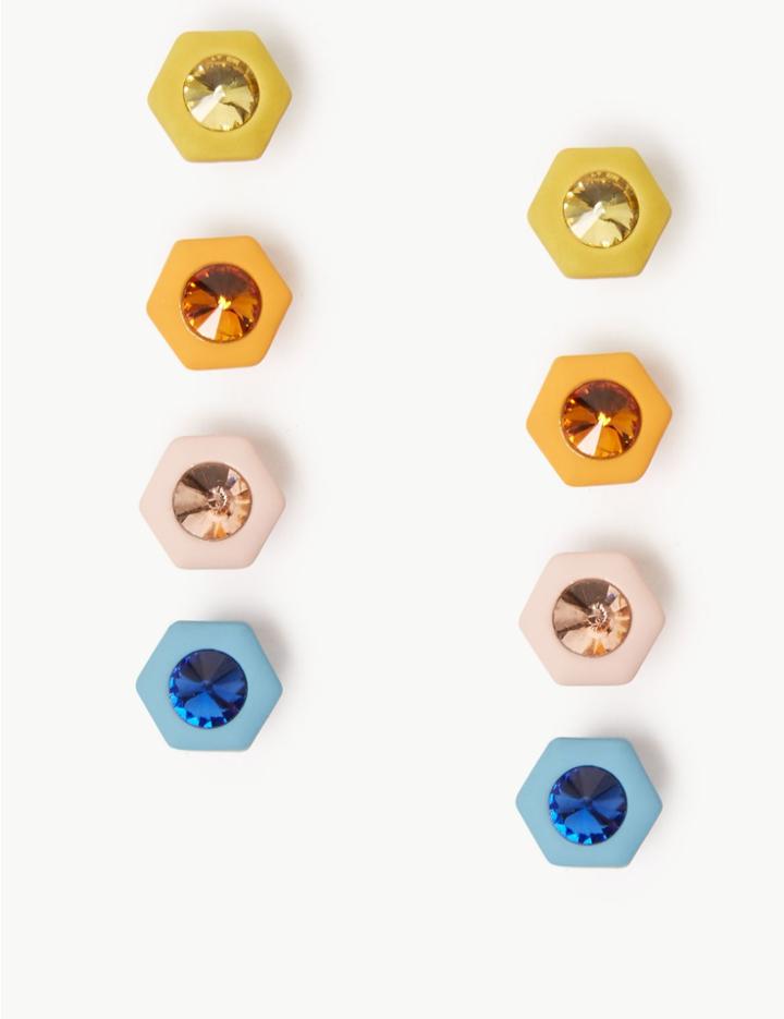 Marks & Spencer Multi Pack Mini Stud Earrings Multi