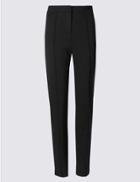 Marks & Spencer Slim Leg Flat Front Trousers Black