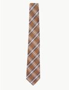 Marks & Spencer Silk Slim Heritage Check Tie Gold