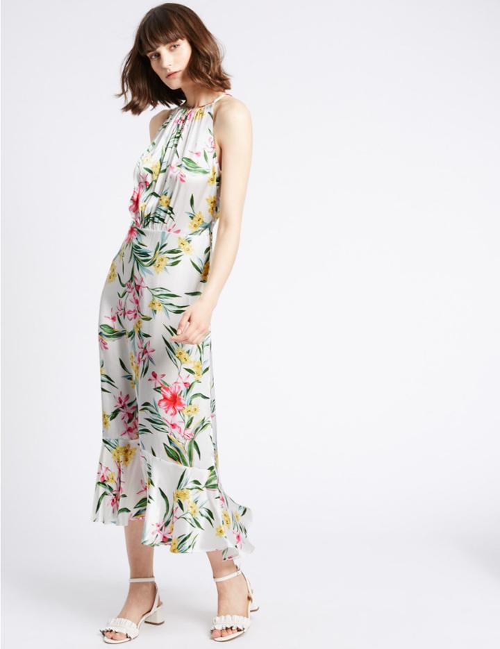 Marks & Spencer Floral Print Slip Maxi Dress Multi