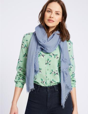 Marks & Spencer Crinkle Scarf Bluebell