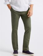 Marks & Spencer Straight Fit Pure Cotton Chinos Sage Green