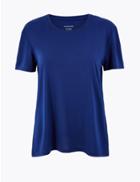 Marks & Spencer Relaxed Fit T-shirt Cobalt