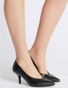 Marks & Spencer Stiletto Heel High Cut Court Shoes Black