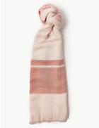 Marks & Spencer Striped Scarf Pink Mix