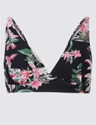 Marks & Spencer Printed Non-wired Bikini Top Black Mix
